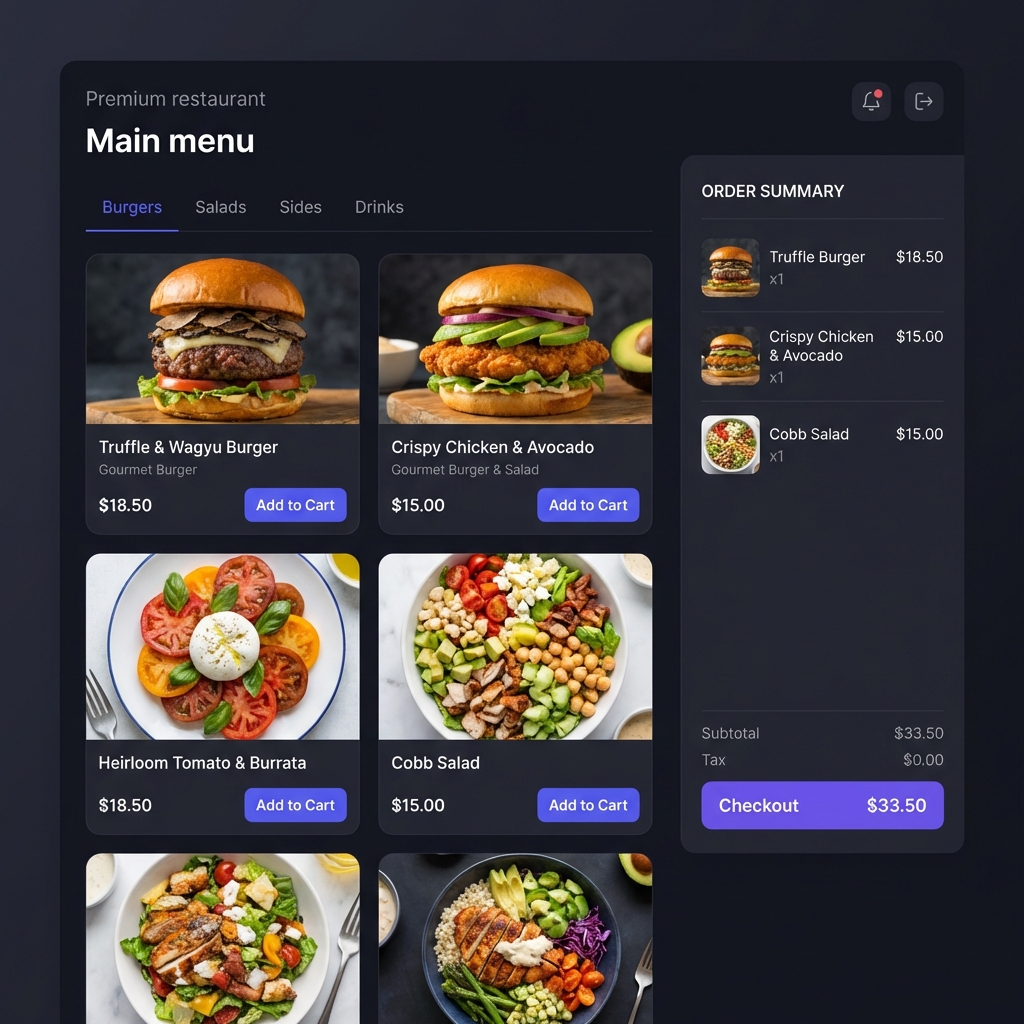 Restaurant Kiosk UI Demo